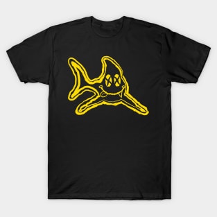 Grunge Shark Happy Face T-Shirt